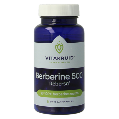 Vitakruid Berberine 500 Rebersa 97-102% berberine zouten 60 Vegetarische capsules