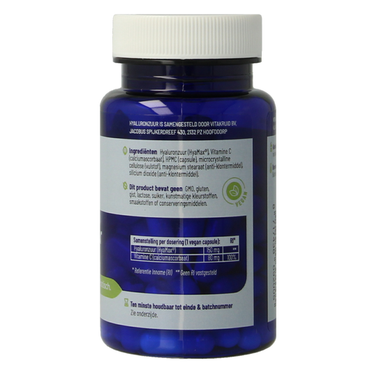 Vitakruid Hyaluronzuur 150 HyaMax met vitamine C Anti-Aging 60.00 Vegetarische capsules