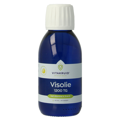 Vitakruid Visolie 1200 Vloeibaar Triglyceriden met A, D & E 125 Milliliter