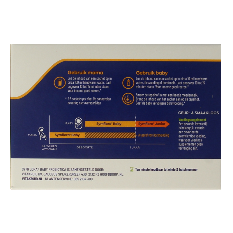 Vitakruid Symflora Baby Probiotica voor moeder & baby 30 Sachets