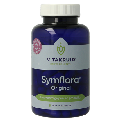 Vitakruid Symflora Original Pre- en Probiotica 8 stammen 90 Vegetarische capsules