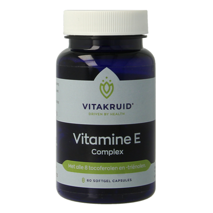 Vitakruid Vitamine E Complex 8 tocoferolen en -trienolen 60.00 Softgels