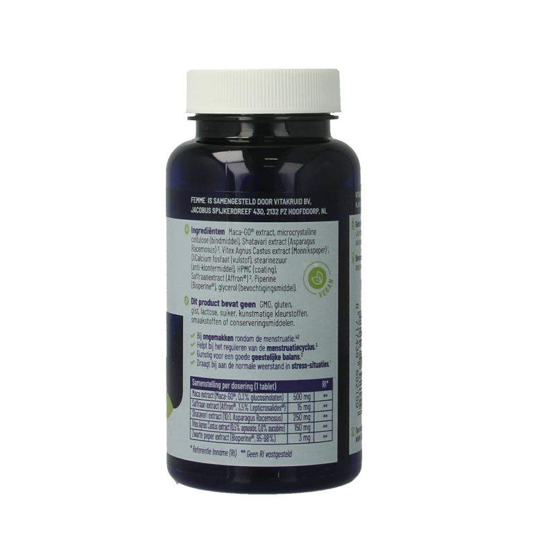 Vitakruid Femme Hormoonsupport oa Maca & Saffraan 90 Tabletten