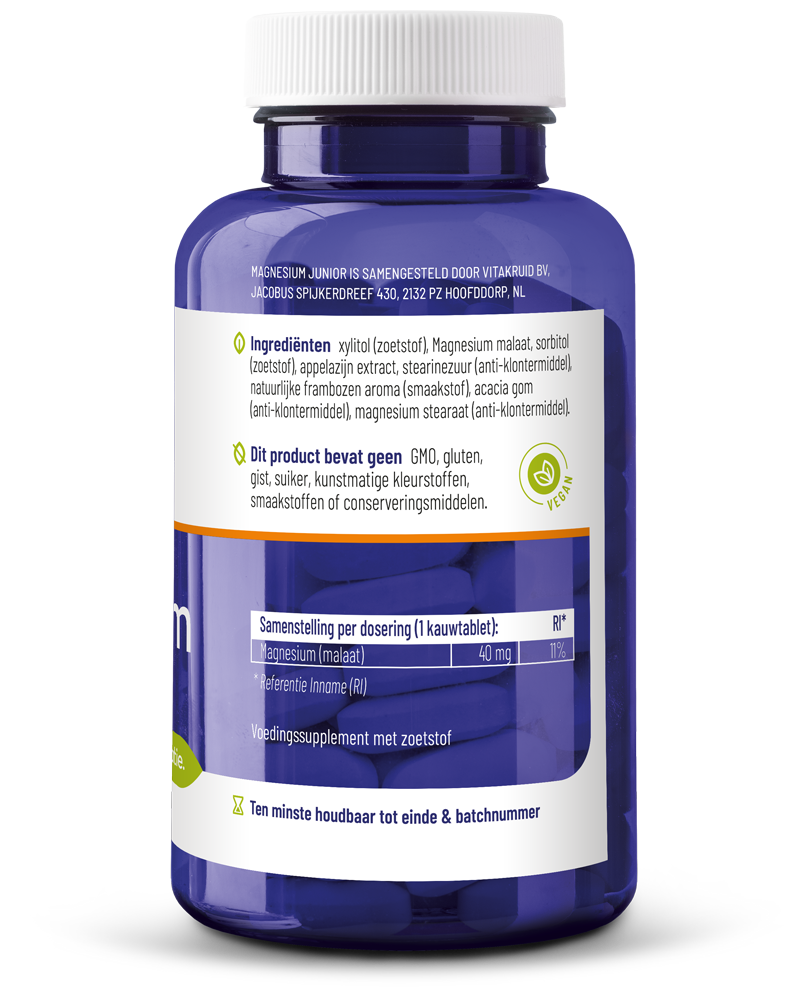 Vitakruid Magnesium junior 90 Kauwtabletten