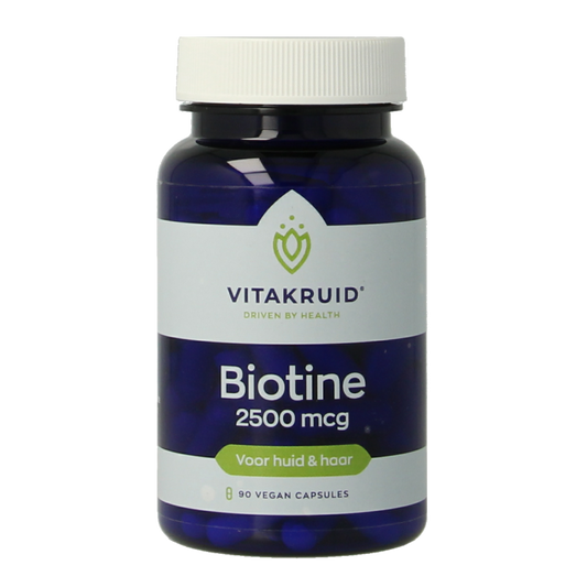 Vitakruid Biotine 2500 mcg voor Huid, Haar & Nagels 90 Vegetarische capsules