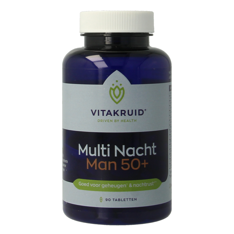 Vitakruid Multi Nacht Man 50+ 100% Vegan 90 Tabletten