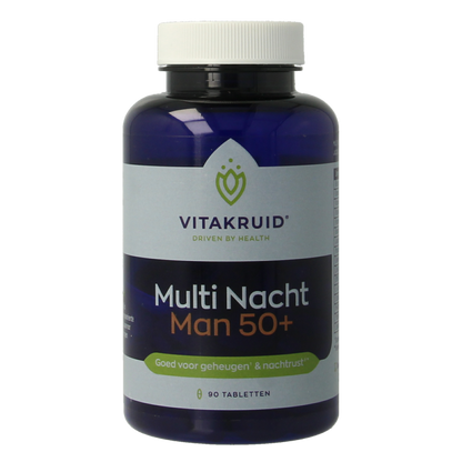 Vitakruid Multi Nacht Man 50+ 100% Vegan 90 Tabletten