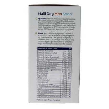 Vitakruid Multi Dag & Nacht Man Sport 100% Vegan 2 x 90 180 Tabletten