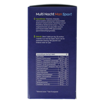 Vitakruid Multi Dag & Nacht Man Sport 100% Vegan 2 x 90 180 Tabletten