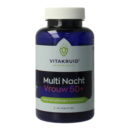 Vitakruid Multi Nacht Vrouw 50+ 100% Vegan 90 Tabletten