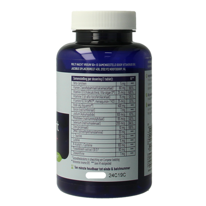 Vitakruid Multi Nacht Vrouw 50+ 100% Vegan 90 Tabletten