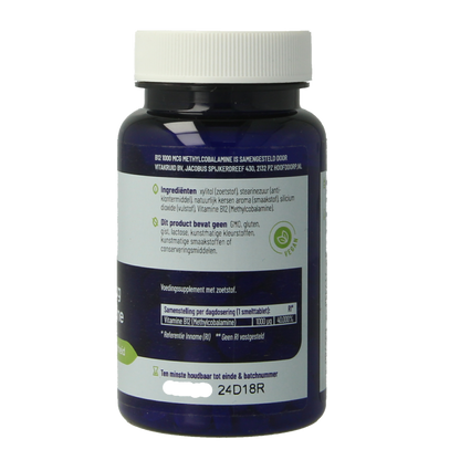 Vitakruid B12 1000 mcg Actief Methylcobalamine 180 Smelttabletten