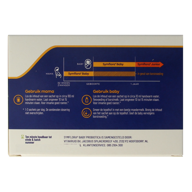 Vitakruid Symflora Baby Probiotica voor moeder & baby 60 Sachets
