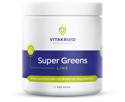 Vitakruid Super greens lime oa probiotica en enzymen 208 Gram