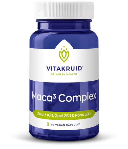 Vitakruid Maca complex zwart/geel/rood 90 Vegetarische capsules