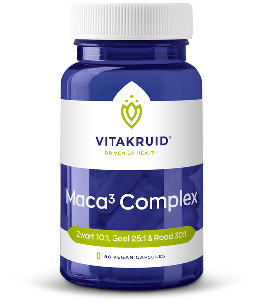 Vitakruid Maca complex zwart/geel/rood 90 Vegetarische capsules