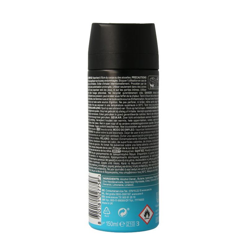 AXE Deodorant bodyspray ice chill 150 Milliliter
