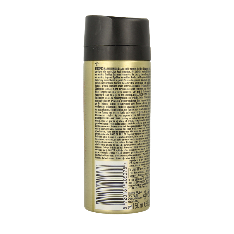 AXE Deodorant bodyspray magnum gold caramel 150 Milliliter