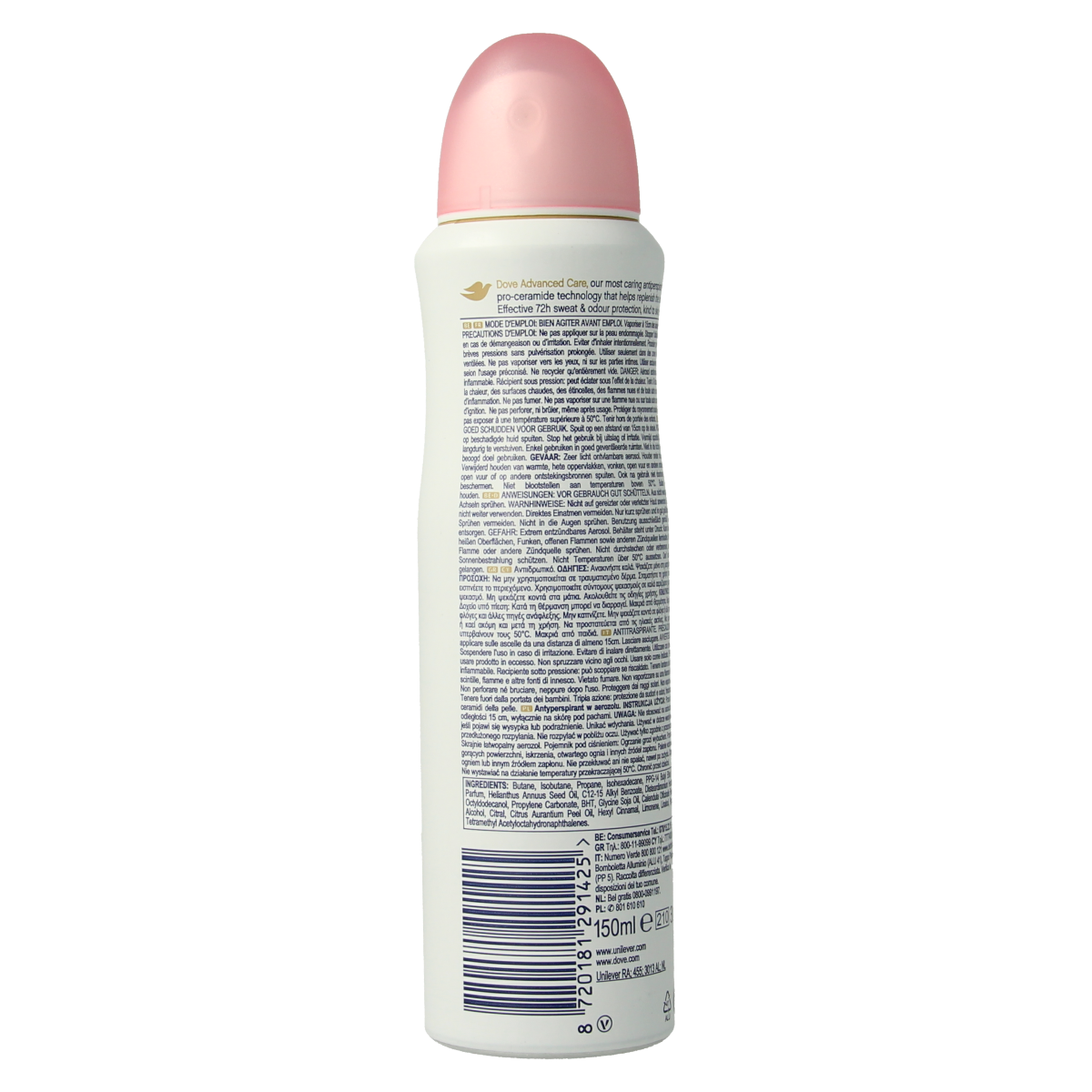 Dove Deodorant spray beauty finish 150.00 Milliliter