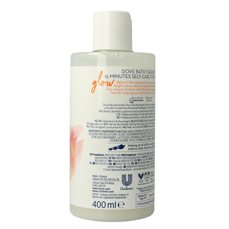 Dove Bad & douchegel glow 400 Milliliter