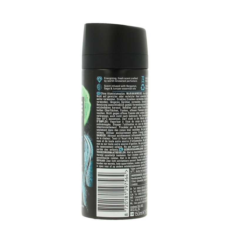 AXE Deodorant bodyspray kenobi aqua bergamot 150 Milliliter