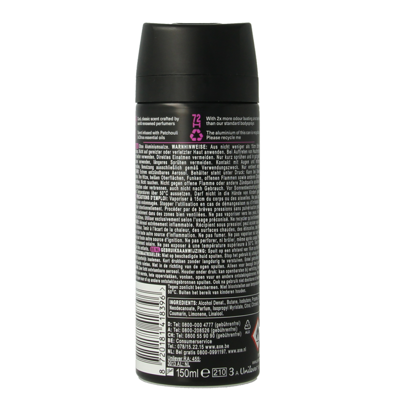 AXE Deodorant bodyspray purple patchouli 150 Milliliter