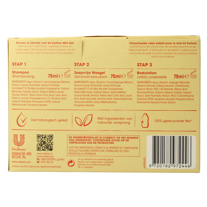 Zwitsal Mini 3 x 75ml 1 Set