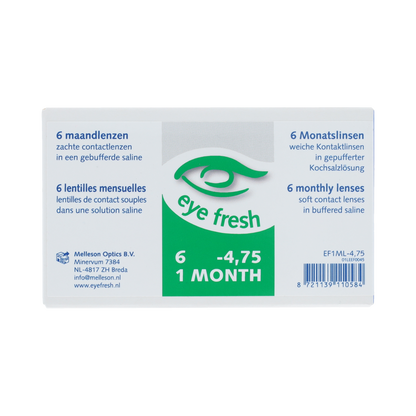 Eyefresh Eye Fresh maandlenzen 6-pack -4.75 6.00 Stuks