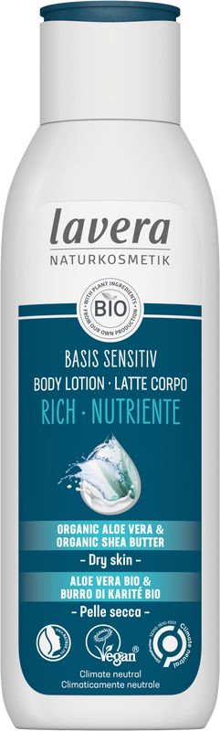 Lavera Basis Sensitiv bodylotion rich bio 250 Milliliter